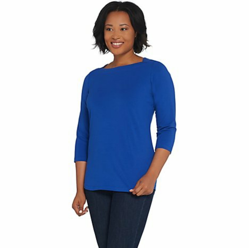 Denim and company perfect jersey 3/4 sleeve top